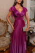 VESTIDO DE MANGUINHA SAIA PLISSADA